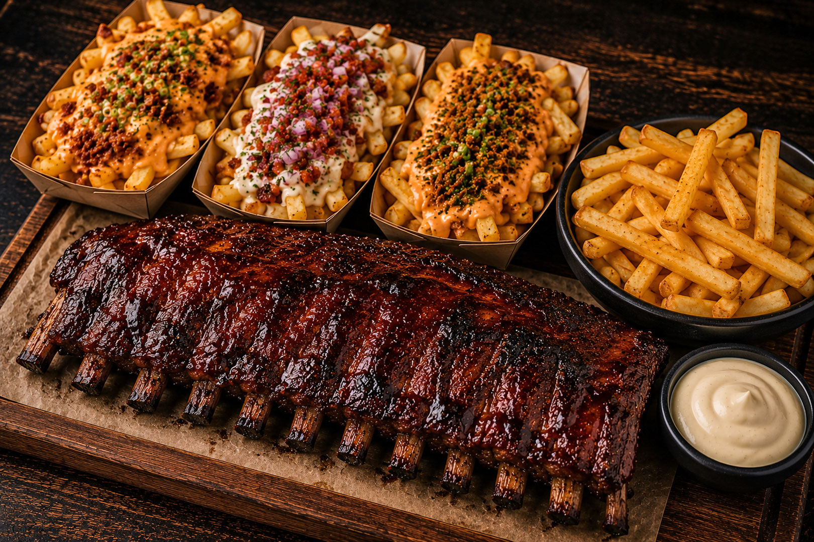 Arrangement 3: Loaded Fries & Spareribs